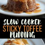 A sweet date cake topped with caramel and vanilla ice cream, Sticky Toffee Pudding is a classic British dessert. Learn how to make it in a slow cooker or crock pot!