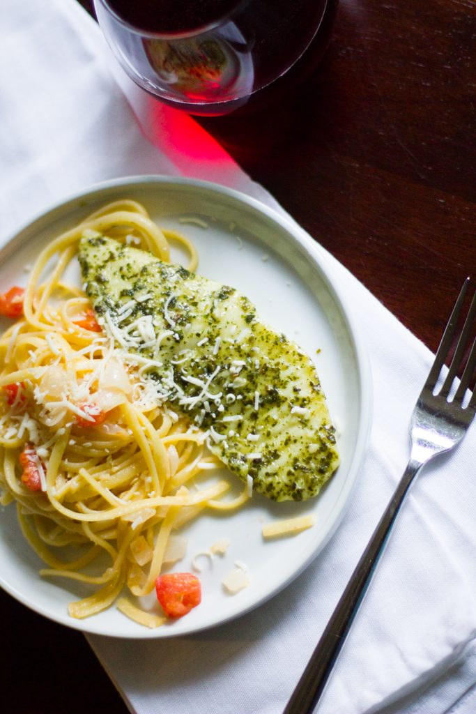Short on sauce but big on flavor, this Pesto Tilapia with Linguine is so fast and easy, you can have it on the table in 30 minutes or less.