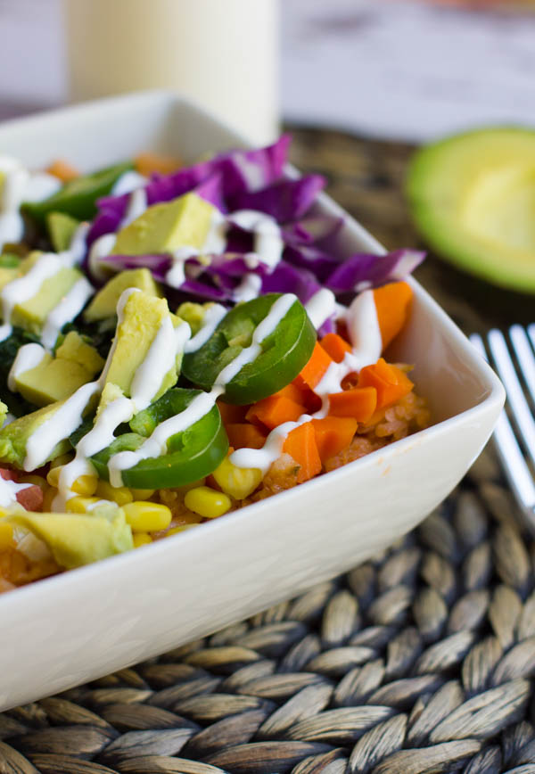 Everything you love about a burrito in a bowl. Change the toppings as you wish to create your own experience!