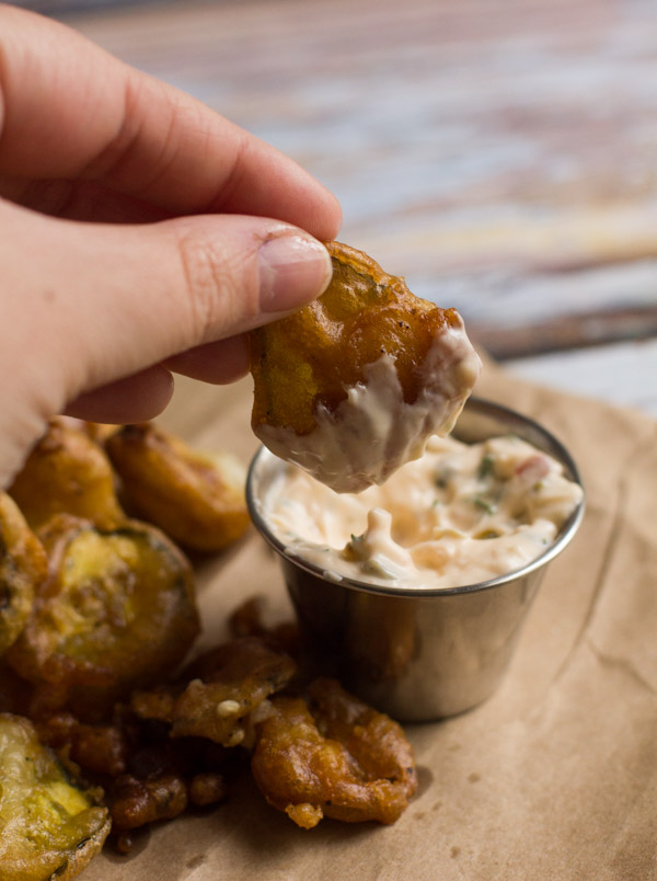 An easy and delicious homemade sriracha tartar sauce with a fresh, bold flavor. Who knew making it from scratch could be so easy!