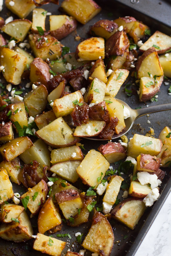 Mediterranean Roasted Potatoes | Sheet Pan Potatoes | Roasted Potatoes | Potato | Sheet Pan Mediterranean | Vegetarian | Side Dishes | Easy Side Dishes