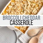 Broccoli cheddar casserole is a holiday and potluck favorite. This recipe combines broccoli, cheese, rice and crackers to make a casserole that's easy, cheesy, creamy, and perfect for sharing.