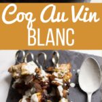 This version of Coq Au Vin Blanc is different - it's on a skewer! Grilled and smothered in a white wine sauce, it's perfect for your next barbecue.
