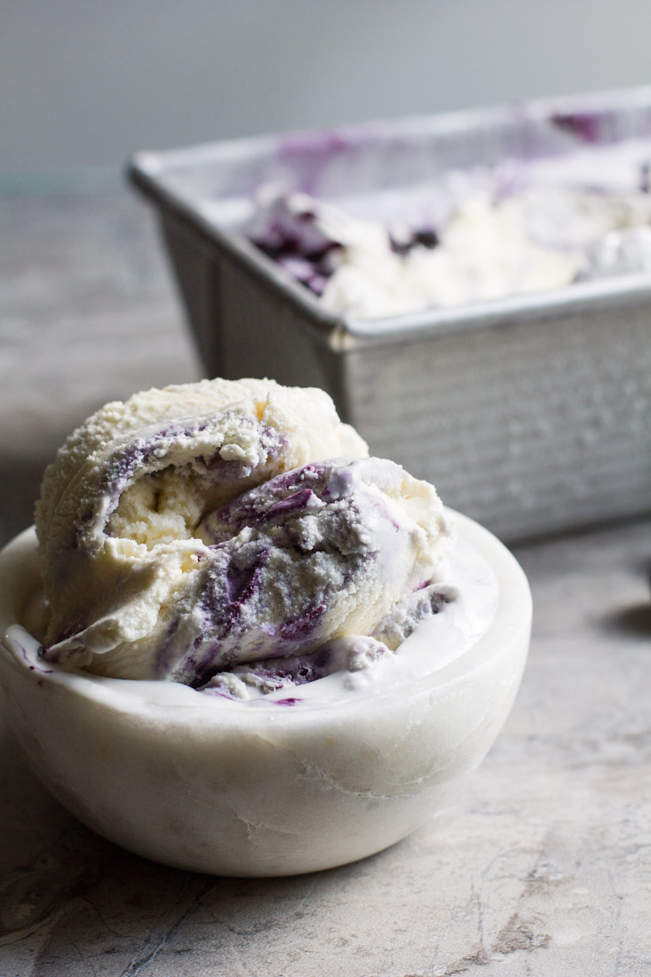 Honey Blueberry Lavender ice cream makes you scream for more ice cream. It's heaven in a cup!