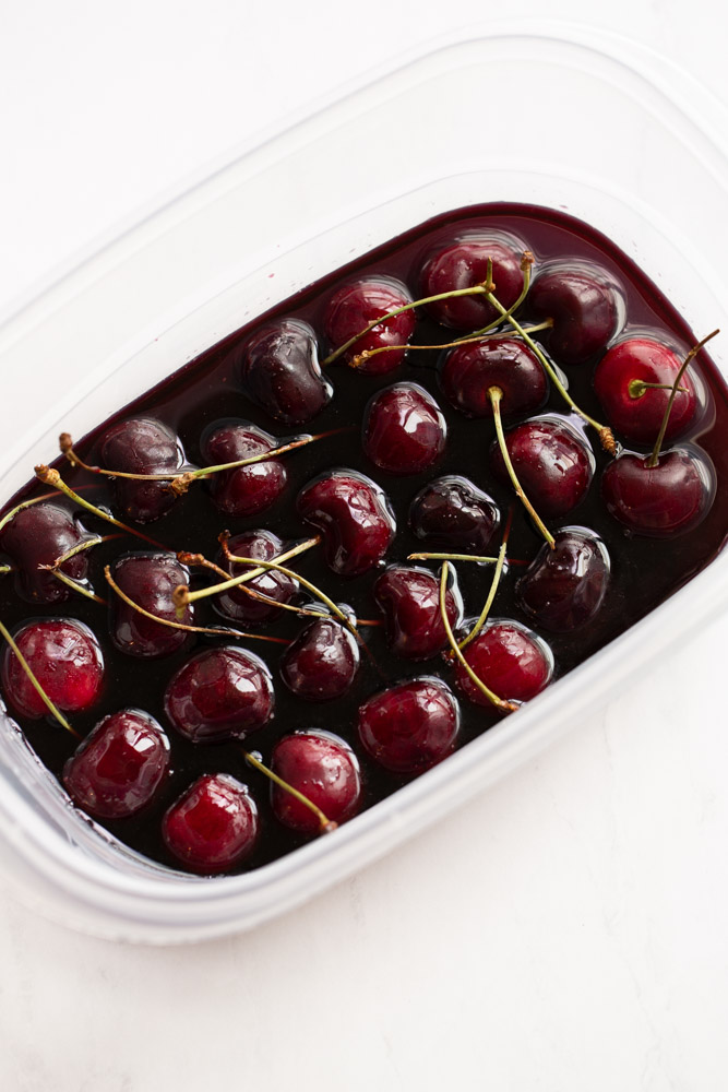 northwest cherries soaked in red wine