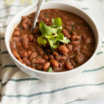 Instant Pot Charro Beans are a thick, smoky and spicy side dish. These beans are always a hit at potlucks, cookouts, fiestas, backyard BBQs and even Thanksgiving! 
