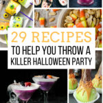A fun and festive list of recipes to help you throw the best Halloween party! Some of our favorites are bloody red velvet poached pears, bourbon butterbeer, witchy caramel apples, oreo mummy pops, and halloween pizza potato skins!