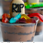 These Baileys Chocolate Mousse Cups have a spooky twist! They are super tasty and a great addition to your adult Halloween party, and easily adaptable for other holidays or non-drinkers!