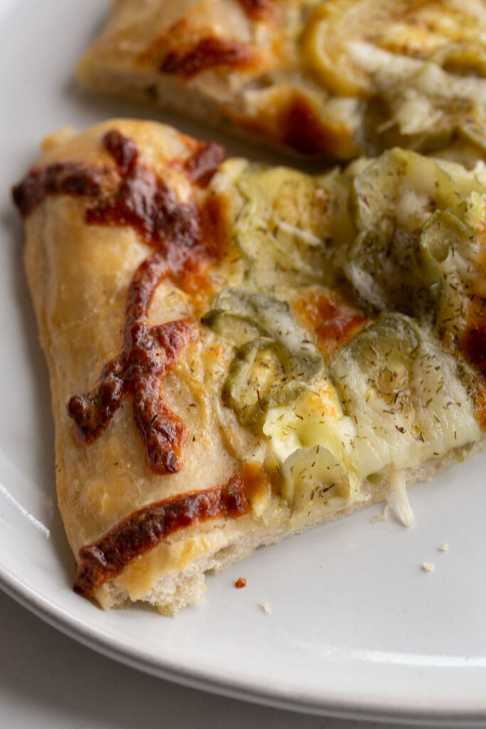 pizza dough baked into a pizza on a plate