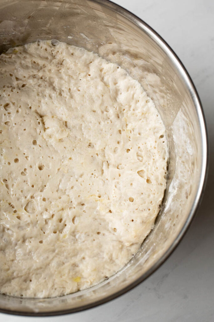 pizza dough in a bowl
