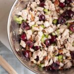 Cherry Chicken Salad is the perfect combination of cherries, chicken, pecans, celery and a creamy, tangy sauce. It's a fantastic summer party recipe for feeding big crowds! #ad