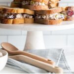 Cherry Chicken Salad is the perfect combination of cherries, chicken, pecans, celery and a creamy, tangy sauce. It's a fantastic summer party recipe for feeding big crowds! #ad