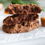These chocolate turtle cookies are bursting with caramel, pecans and big chocolate chunks. Perfect for the chocolate lover in your life!